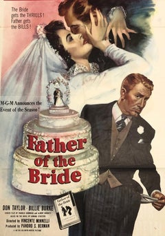 Father of the Bride "Domestic Comedy" Unframed Poster, 1962