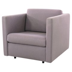 2000s Charles Pfister For Knoll Tuxedo Lounge Chairs and Ottoman
