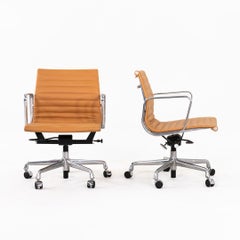 2020s Herman Miller Eames Aluminum Group Management Desk Chair in Camel Leather