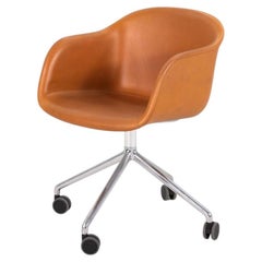 2020s Iskos Berlin for Muuto Fiber Desk Chairs in Cognac Leather