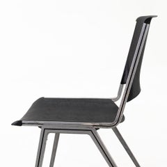 1960s Steelcase Model No. 1278 Stacking Dining Chair in Black