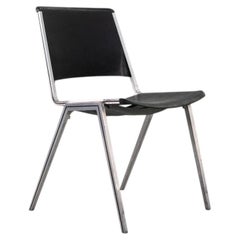 1960s Steelcase Model No. 1278 Stacking Dining Chair in Black