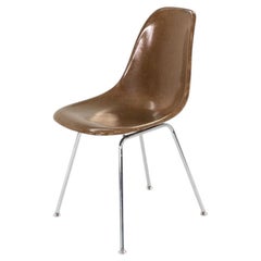 2010s Eames Modernica Fiberglass Dining Side Shell Chairs in Mustard Yellow