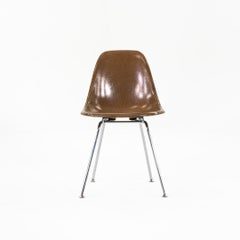 2010s Eames Modernica Fiberglass Dining Side Shell Chairs in Mustard Yellow