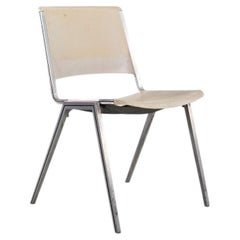 1960s Steelcase Model No. 1278 Stacking Dining Chair in White / Grey
