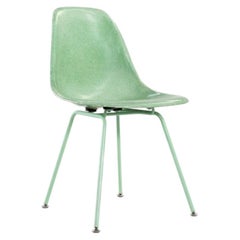 2010s Eames Modernica Fiberglass Side Shell Chairs in Green