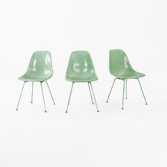 2010s Eames Modernica Fiberglass Side Shell Chairs in Green