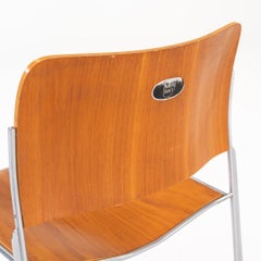 1974 David Rowland for General Fireproofing 40/4 Stacking Dining Chairs, Chrome