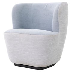 2021 Space Copenhagen for Gubi Stay Lounge Chair in Light Blue Fabric