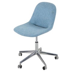 2015 Khodi Feiz for Artifort Armless Desk Chair in Blue Fabric