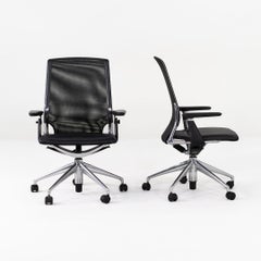 2014 Alberto Meda for Vitra Meda Desk Chair with Black Mesh and Leather