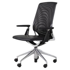 2014 Alberto Meda for Vitra Meda Desk Chair with Black Mesh and Leather