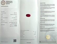Natural IGI Certified 1.46ct Deep Purple Pink Red Ruby Oval Cut Gemstone