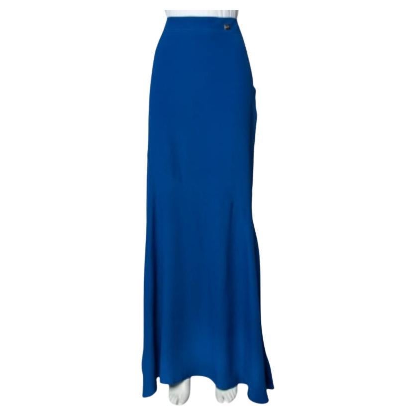 Cavalli Class Maxi gonna in crêpe blu L.A.
