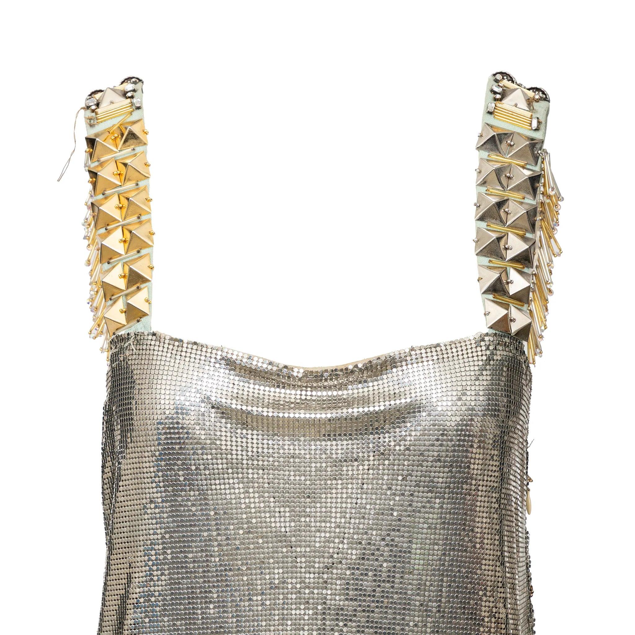 Fausto Pugliesi Metallic-Kleid - '00s im Zustand „Gut“ im Angebot in Milano, IT