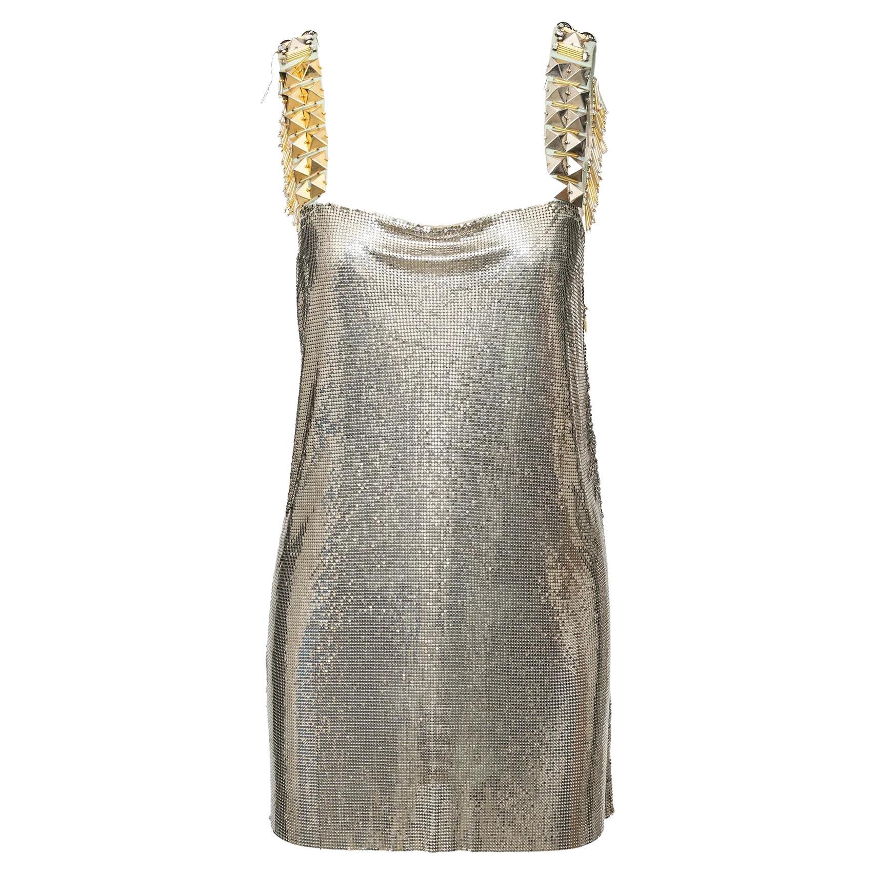 Fausto Pugliesi Metallic-Kleid - '00s im Angebot