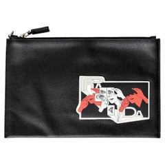 Prada Saffiano Comic Patch Pouch - '20s