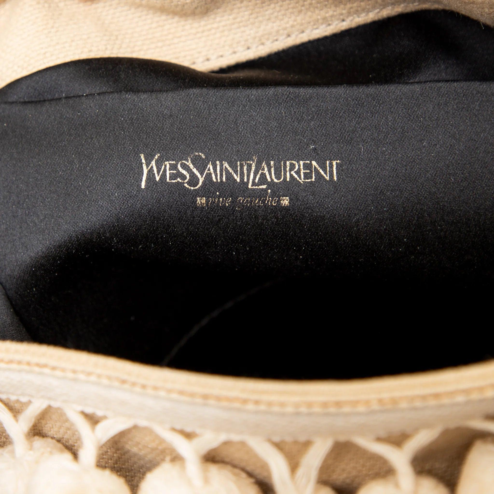 Yves Saint Laurent Canvas Handtasche - 00er Jahre im Angebot 5