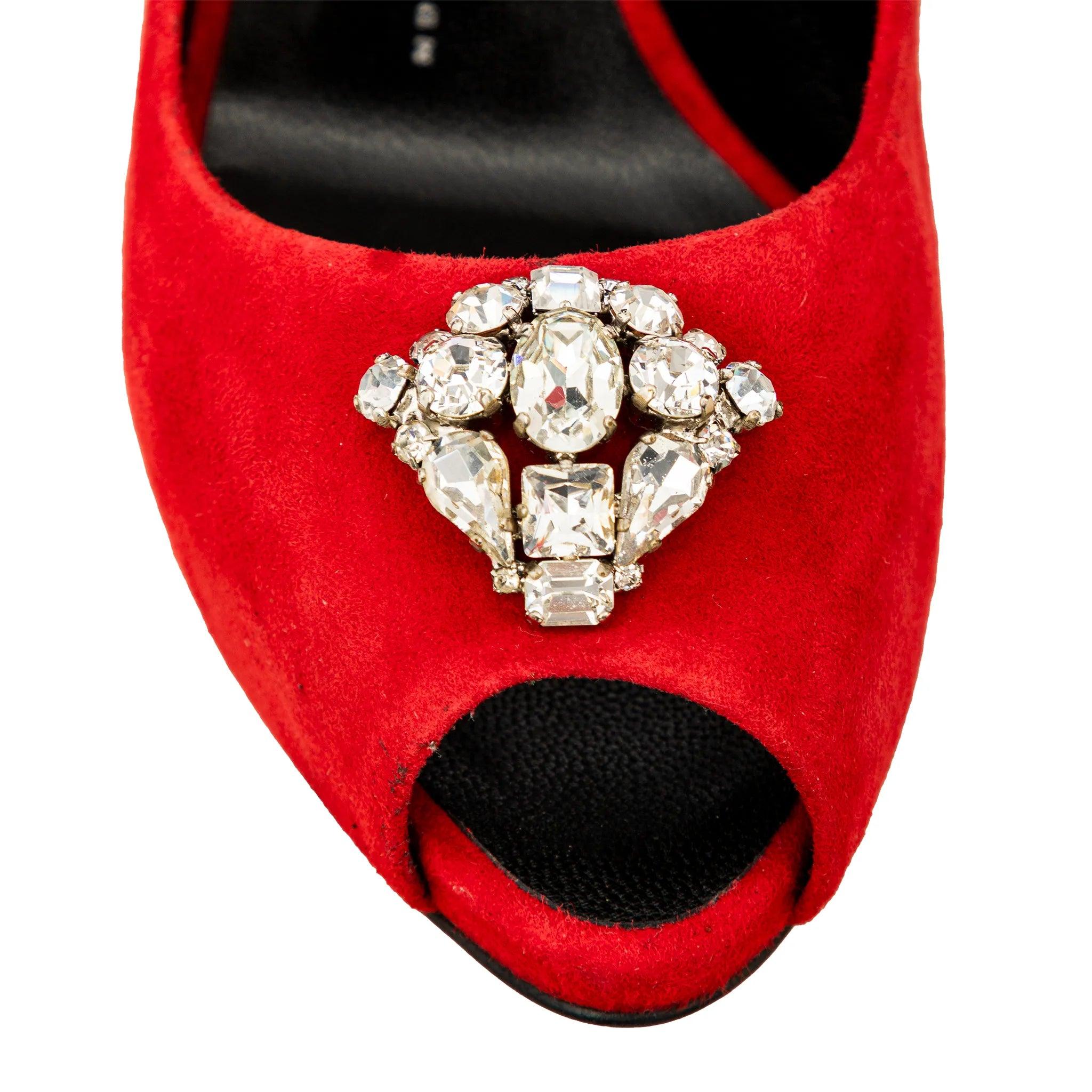 Giuseppe Zanotti Escarpins en daim avec ornements - '10s en vente 2