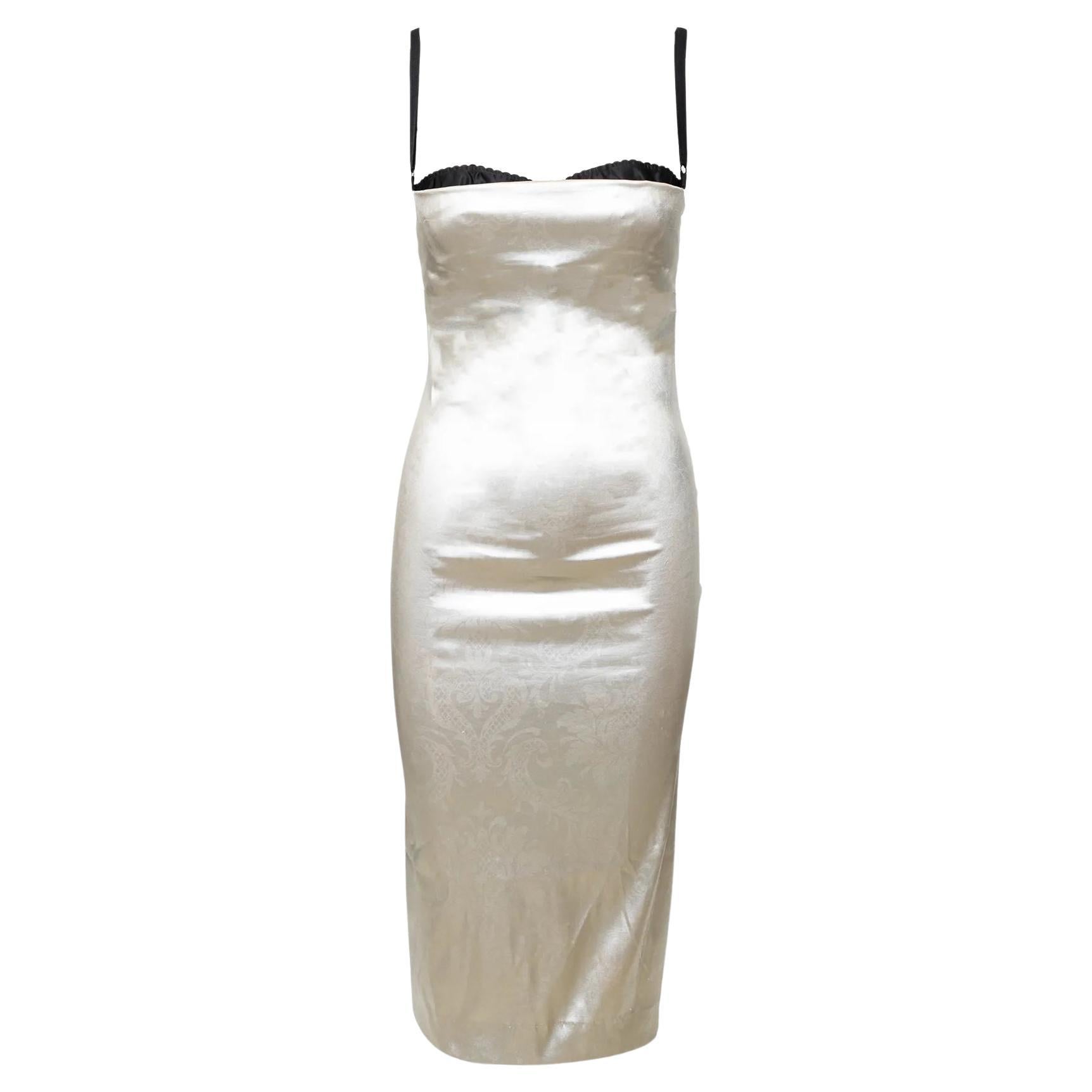 Dolce & Gabbana Metallic Silver Dress - '90s