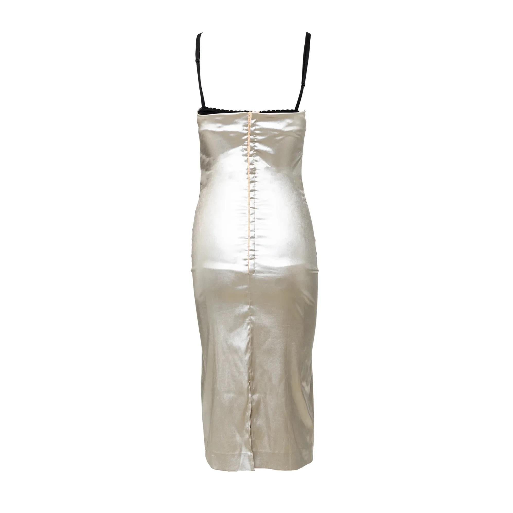 Dolce & Gabbana - Vestito in argento metallizzato - anni '90 in vendita 5