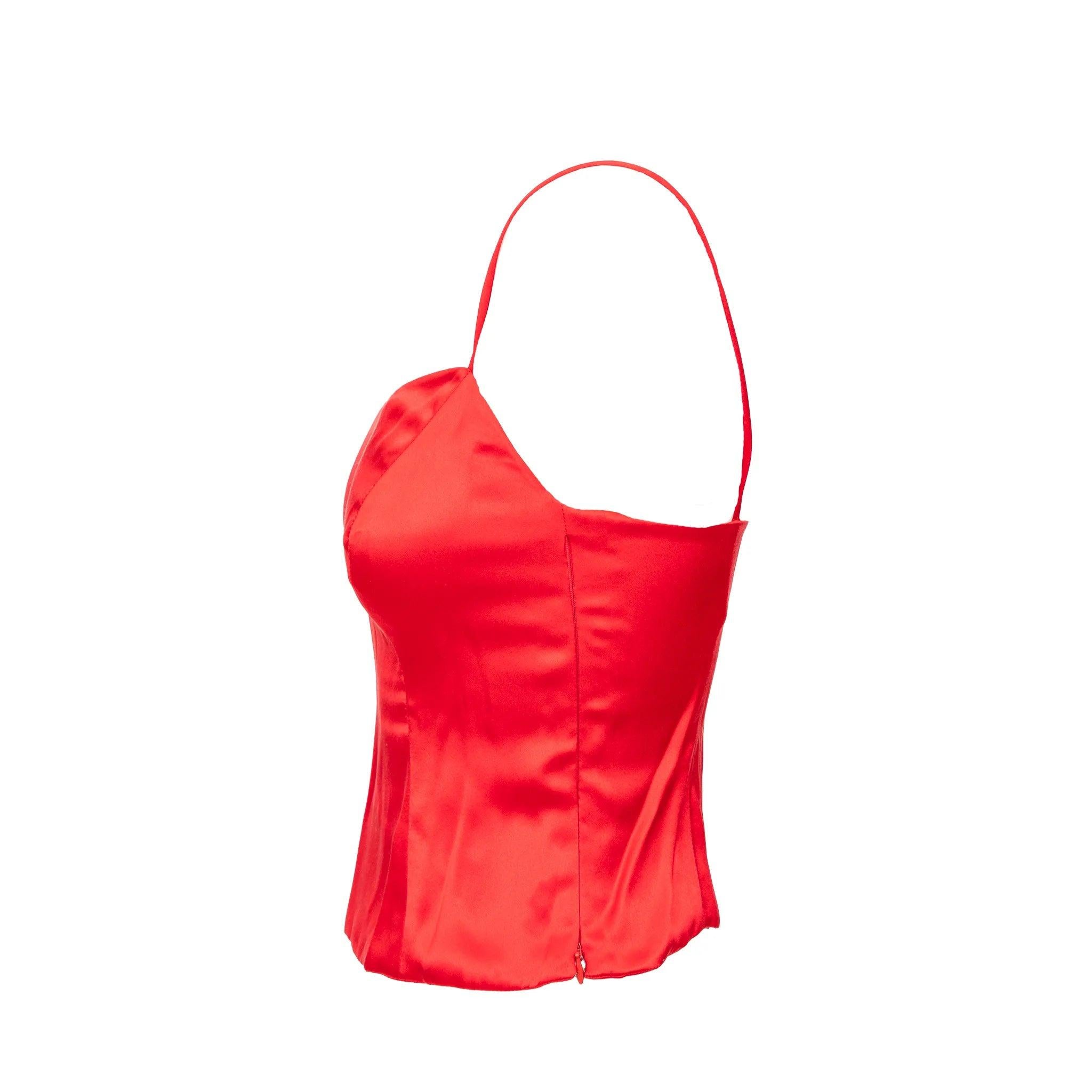 Rosso Blazer con canotta Gai Mattiolo - Anni '90 in vendita