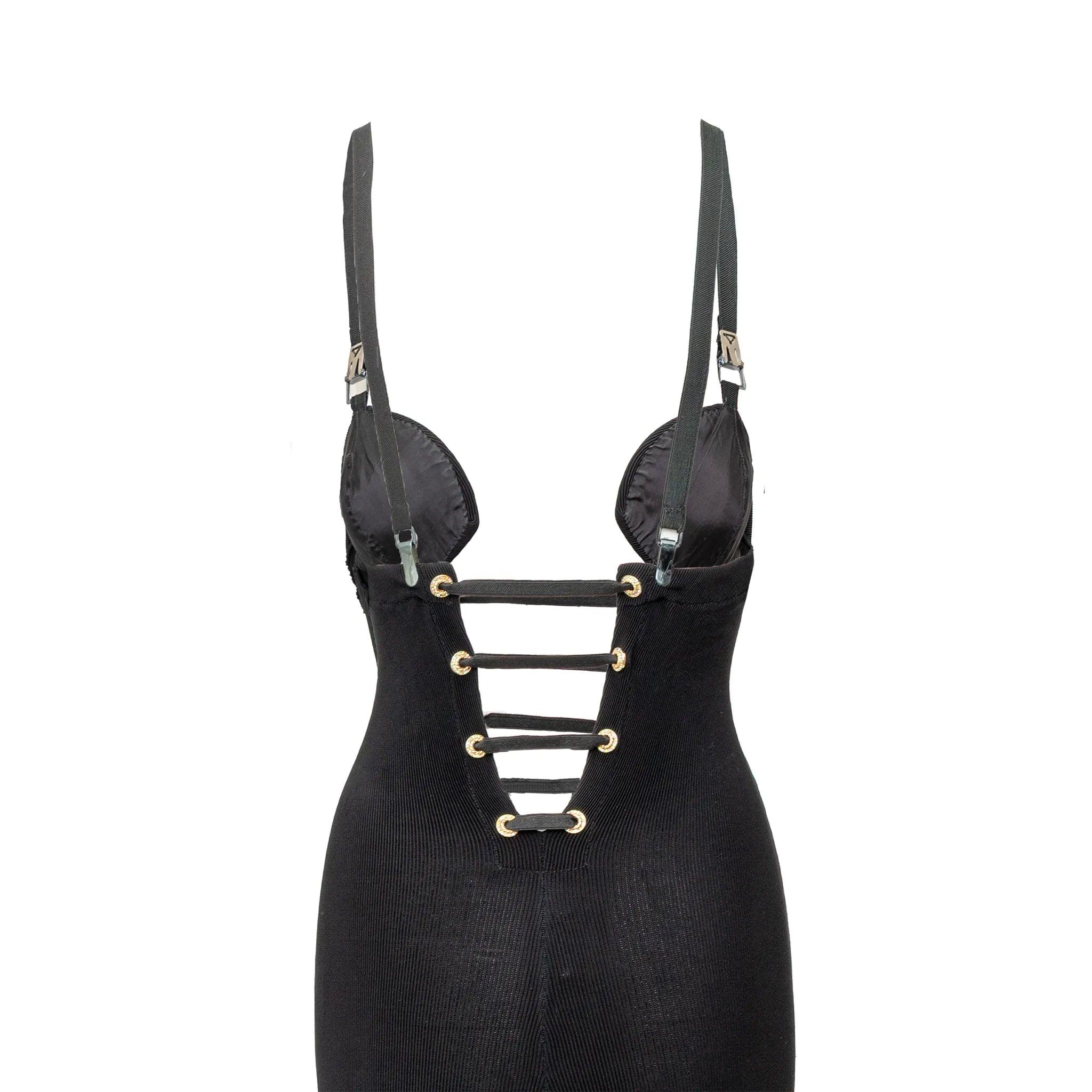 Nero Tuta bustier Atelier Versace - Anni '90 in vendita