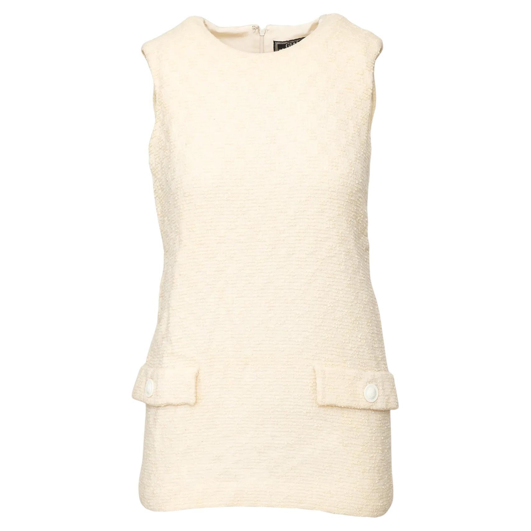 Mini robe en laine Couture - années 90