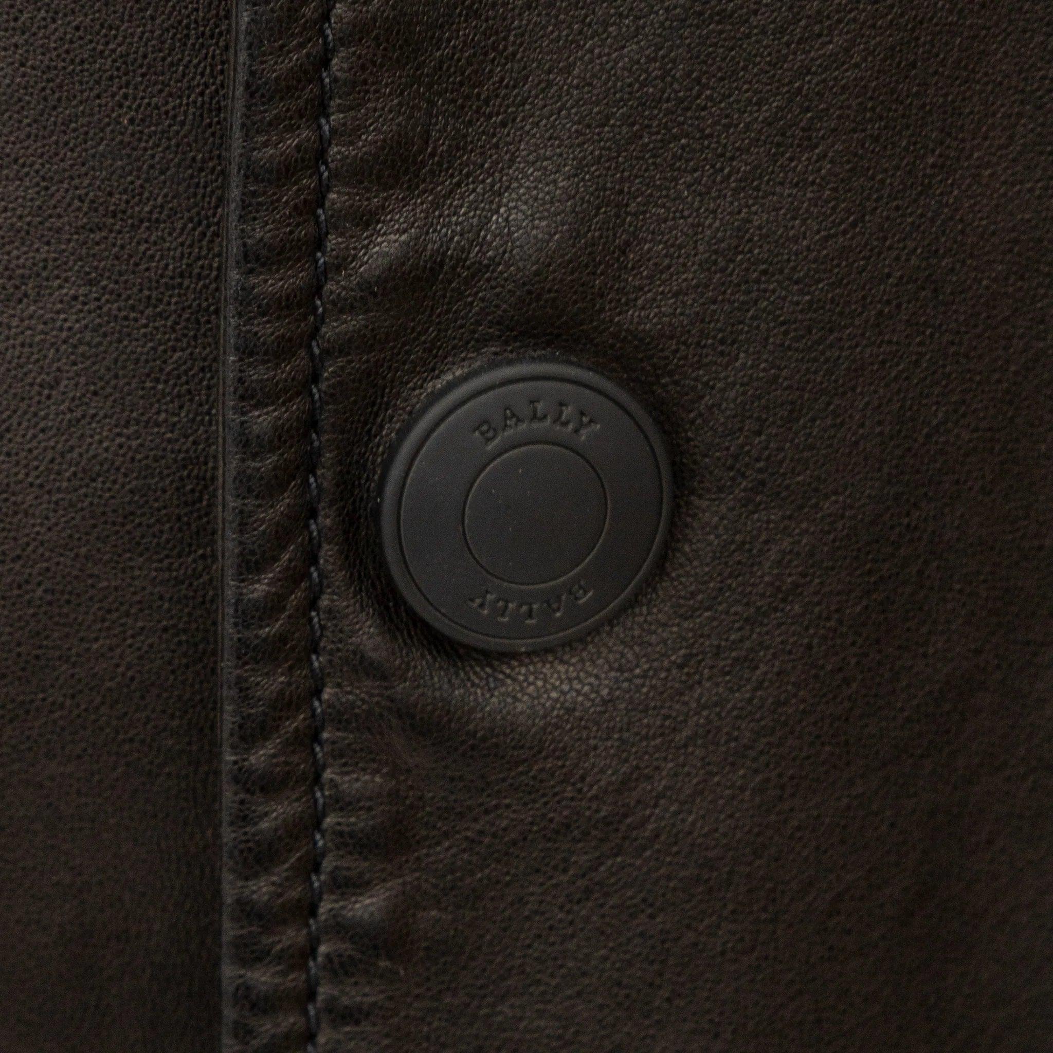 Bally Lederjacke - 10er Jahre (Schwarz) im Angebot