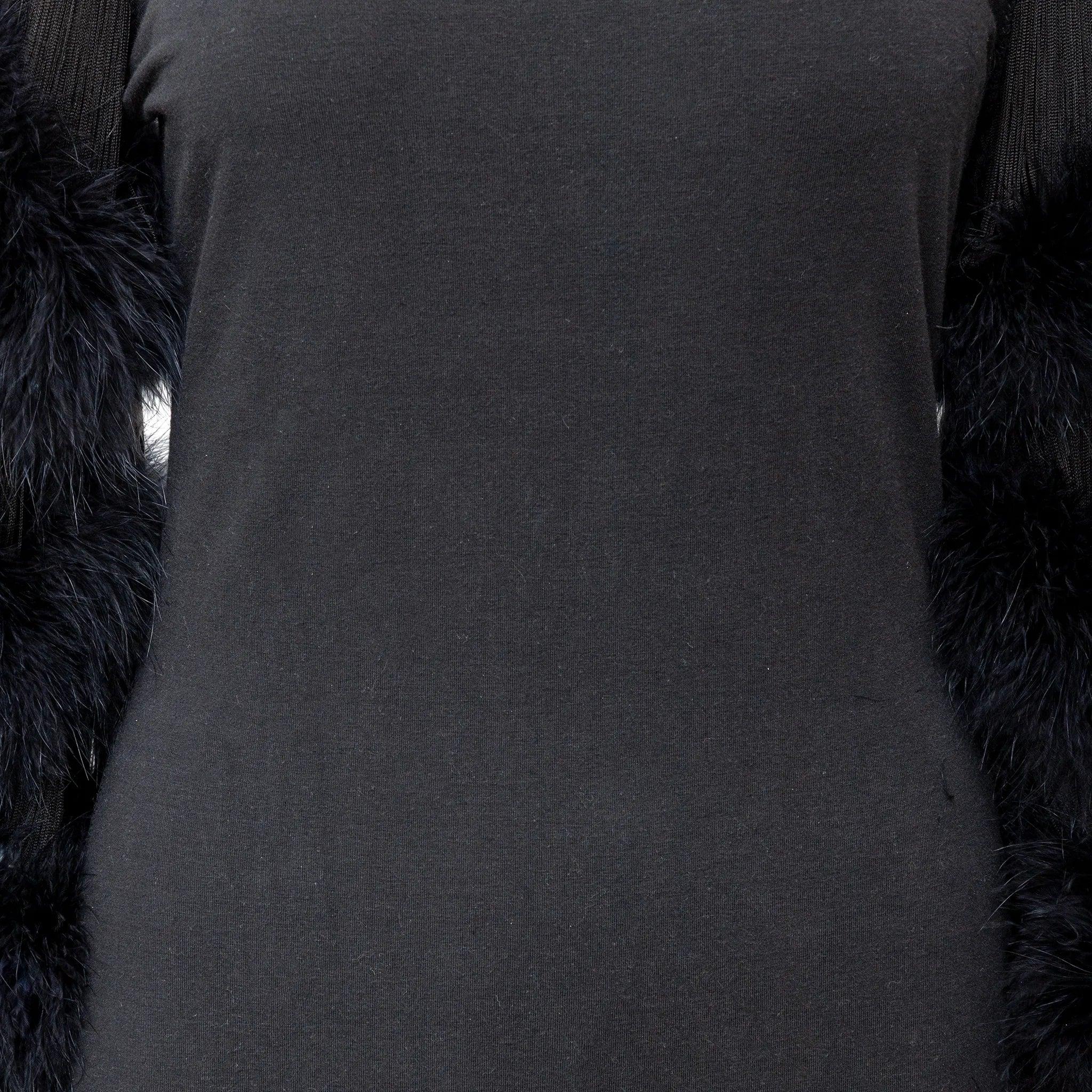 Jean Paul Gaultier - Robe à manches en fourrure et franges - années 90 Bon état - En vente à Milano, IT