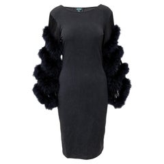 Jean Paul Gaultier Fur and Fringe Sleeve Dress - '90s