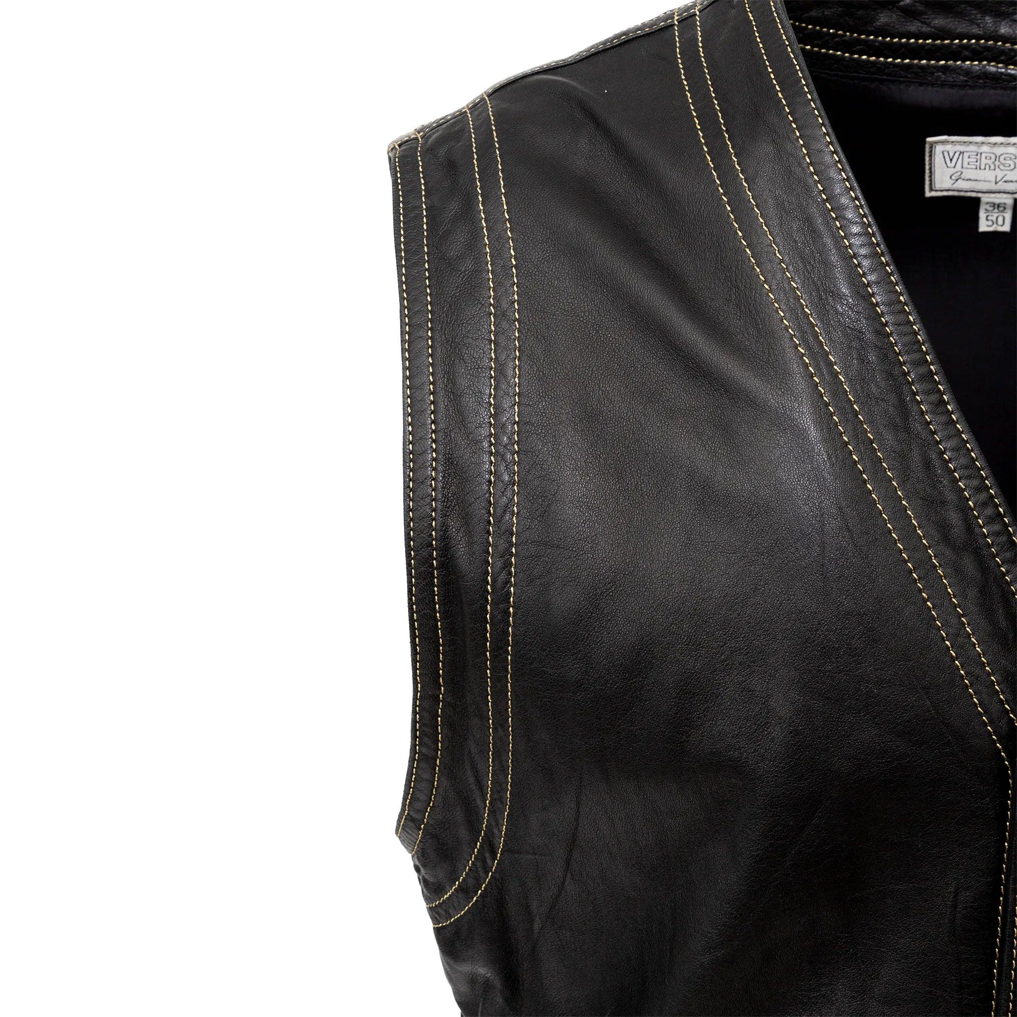 Versus Lederweste - 90er Jahre Damen im Angebot