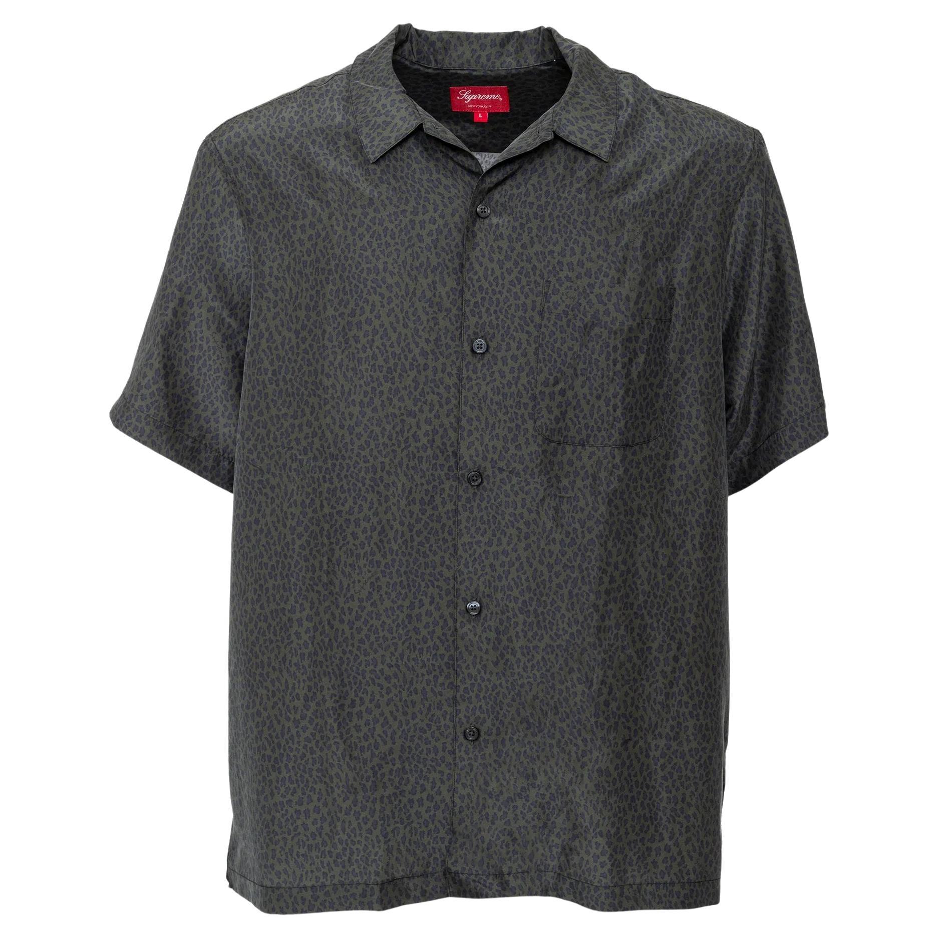 Camicia Supreme in seta leopardata - anni '20 in vendita