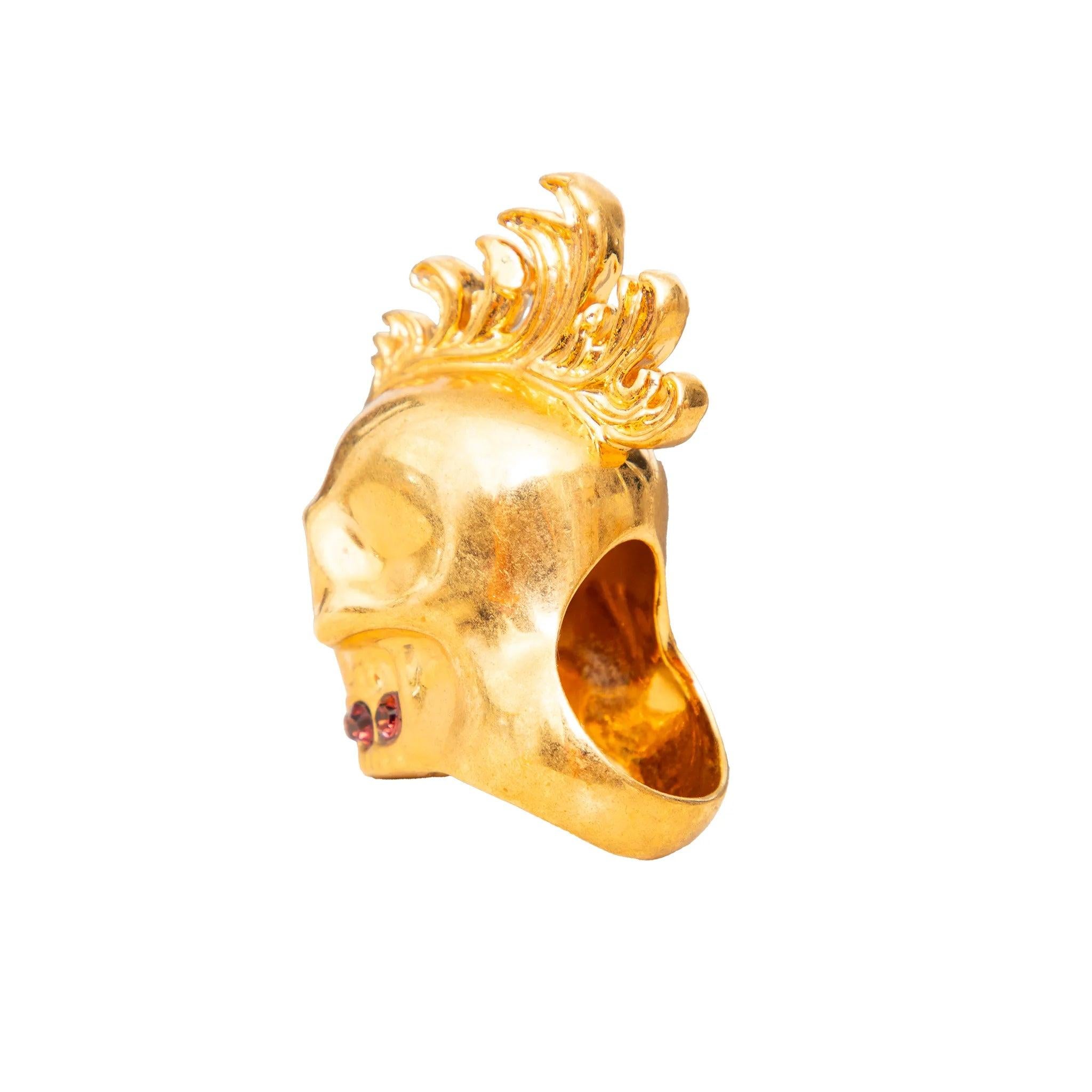 da uomo o donna Anello con teschio di Alexander McQueen - anni '90 in vendita