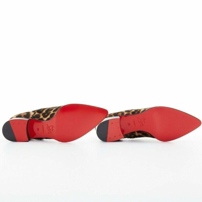 CHRISTIAN LOUBOUTIN Zazou leopard print calfksin point toe laced brogue EU36 For Sale 6