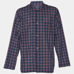 Polo Ralph Lauren Camisa de dormir de algodón a cuadros multicolor L