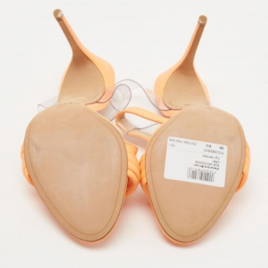 Alexandre Birman - Sandales à lanières à la cheville en cuir orange, taille 39 Pour femmes en vente