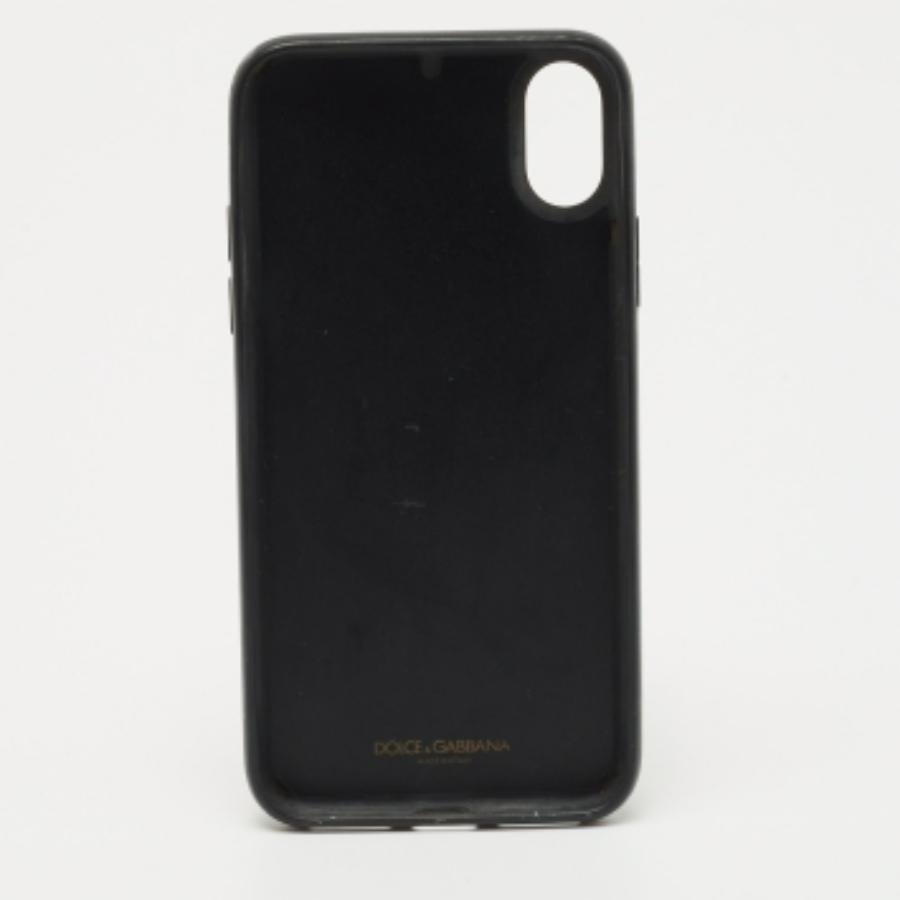 Funda de piel rosa/negra Dolce & Gabbana para iPhone X Rosa en venta