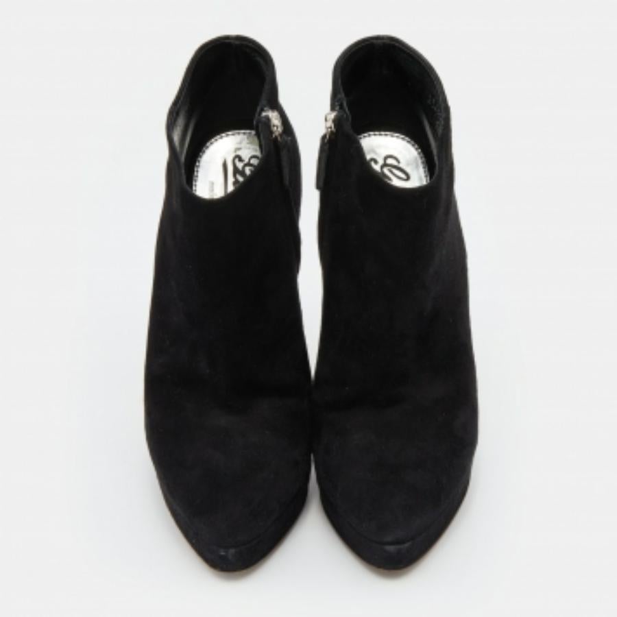 De las mujeres Gucci Botas de ante negro con plataforma hasta el tobillo Talla 37 en venta