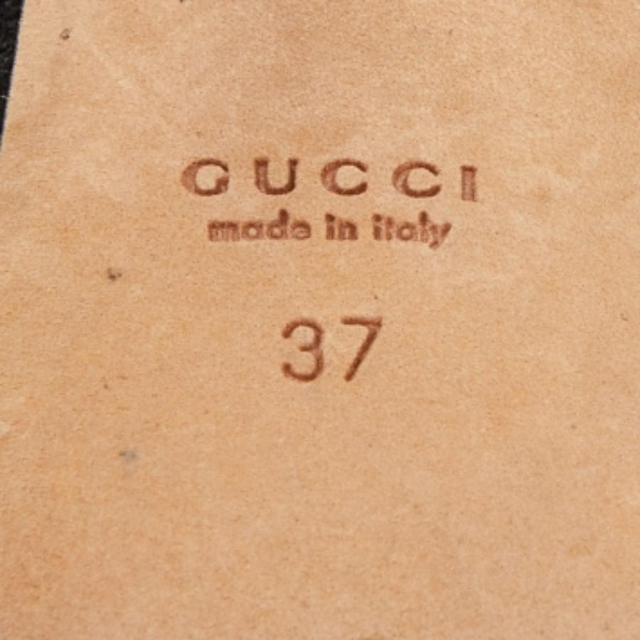 Gucci Botas de ante negro con plataforma hasta el tobillo Talla 37 en venta 3