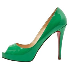 Christian Louboutin Pumps Very Prive in vernice verde taglia 41