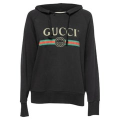 Gucci Sudadera con capucha bordada Blind For Love de algodón negro XS