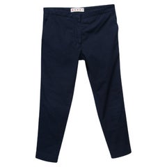 Pantaloni in cotone blu marino di Marni M. I.