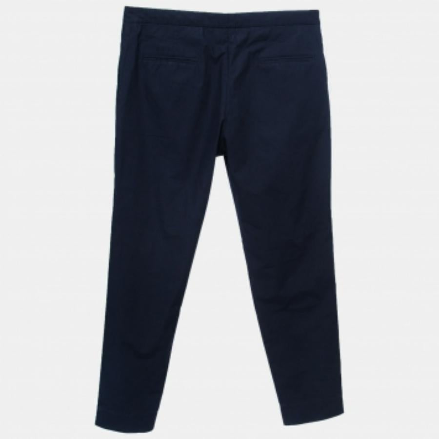 Nero Pantaloni in cotone blu marino di Marni M. I. in vendita