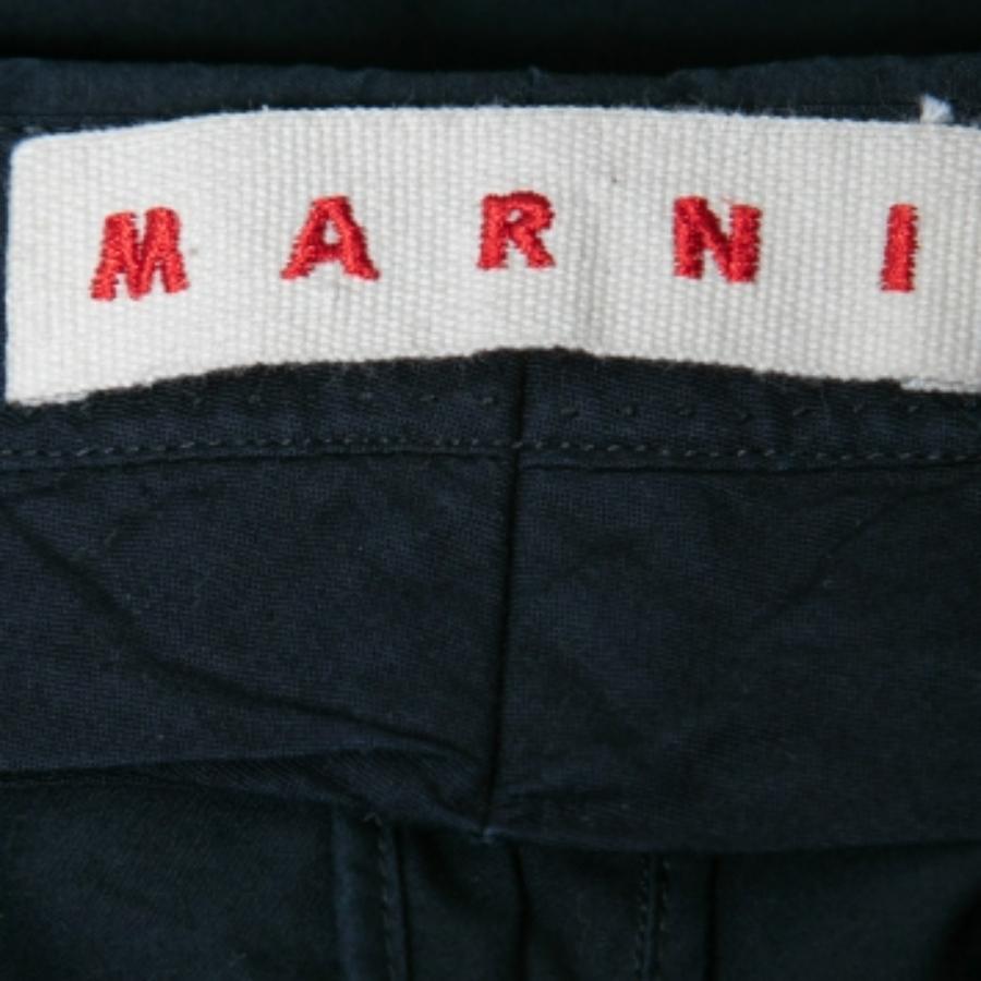 Pantaloni in cotone blu marino di Marni M. I. In condizioni buone in vendita a Dubai, Al Qouz 2