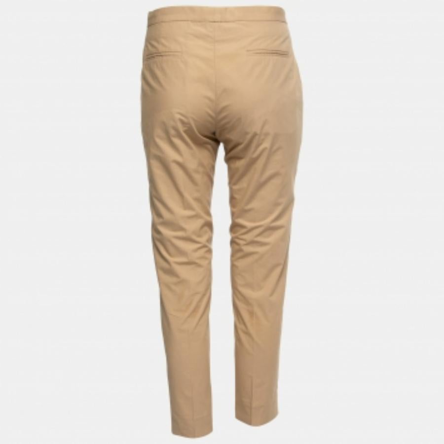 Donna Pantaloni a zampa dritta in cotone marrone di Marni M. I. in vendita
