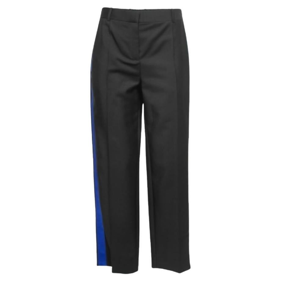 Pantaloni Givenchy in lana mohair nera con dettaglio laterale M. I. in vendita
