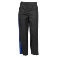 Pantaloni Givenchy in lana mohair nera con dettaglio laterale M. I.