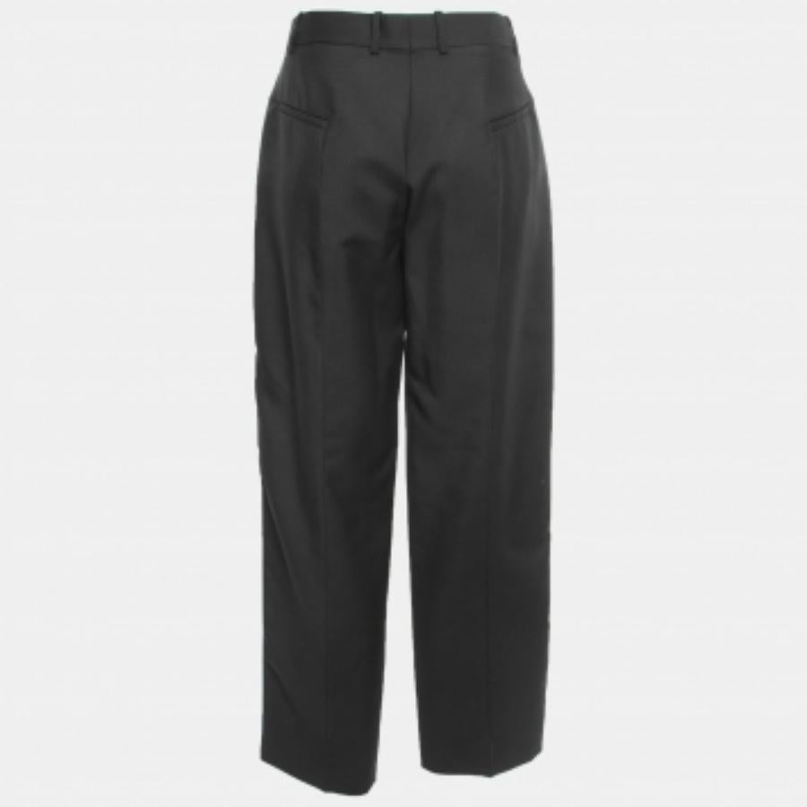 Pantaloni Givenchy in lana mohair nera con dettaglio laterale M. I. in vendita 2