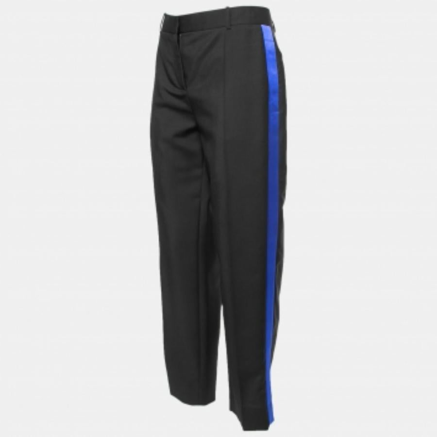 Pantaloni Givenchy in lana mohair nera con dettaglio laterale M. I. in vendita 1